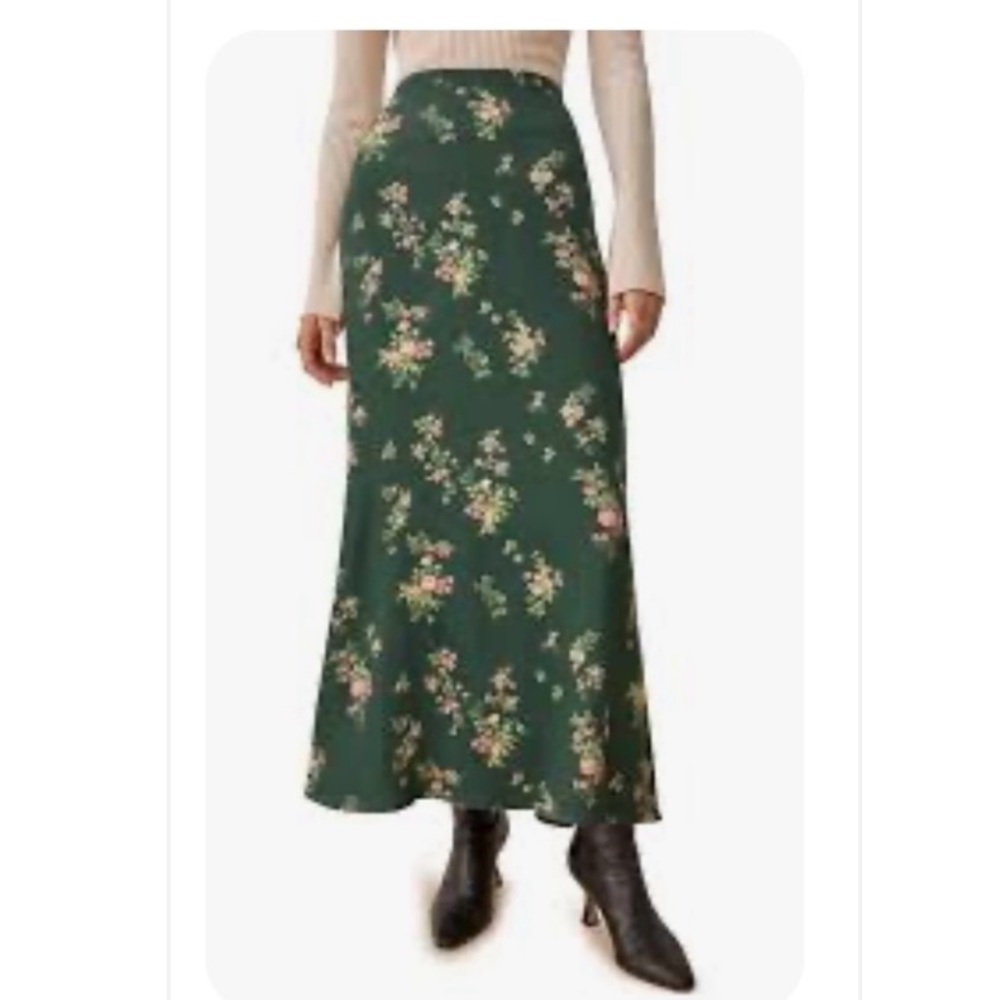 VTG French Flowers Midi Skirt